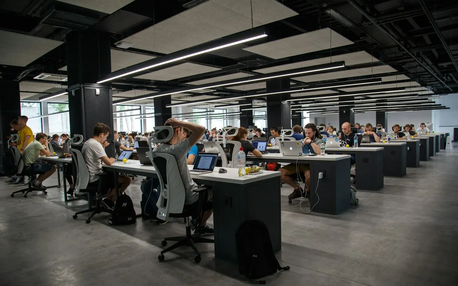 Operations team working with automated logistics workflows